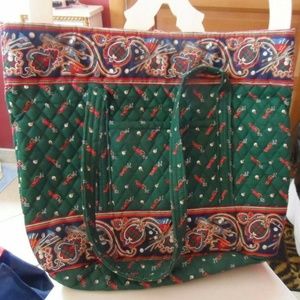 Vera Bradley X large button tote in Green Golf
